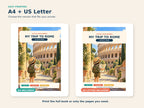 Rome Activity Book - A4 and US Letter formats