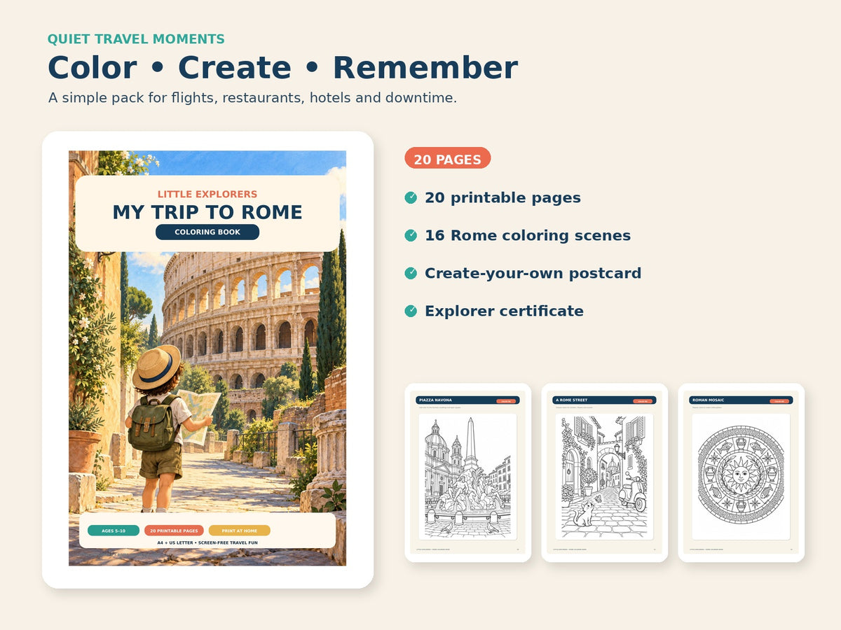 Rome Coloring Book - quiet travel features