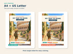 Rome Coloring Book - A4 and US Letter formats