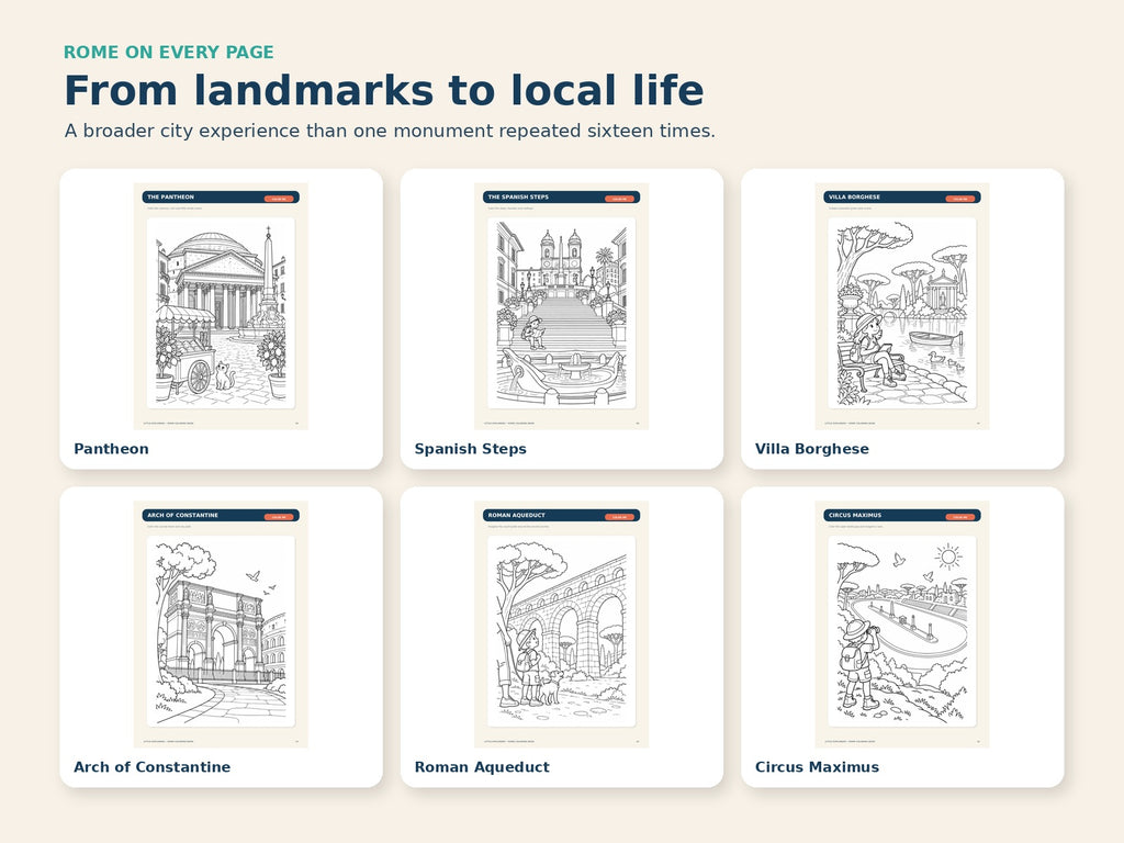Rome Coloring Book - more Rome landmarks