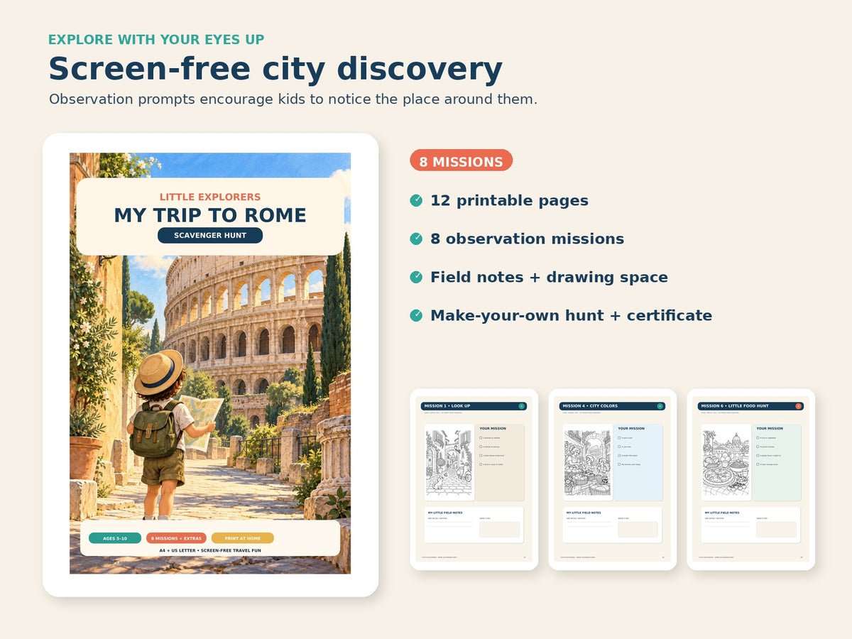Rome Scavenger Hunt - screen-free city discovery